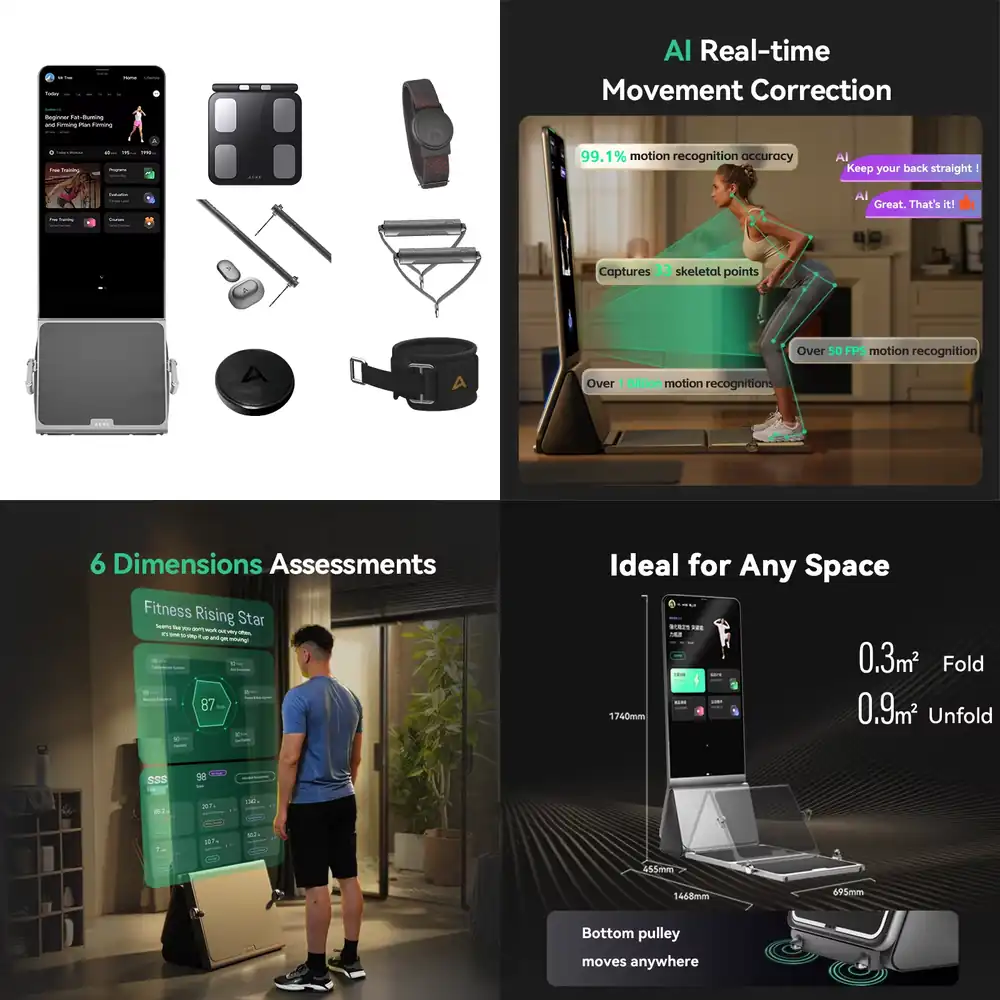 All In One Gym Home Equipment - AEKE K1 All-in-One Heimfitnessgerät Indoor-Fitness-Kabelzugmaschine Stahl-Krafttrainingsgerät