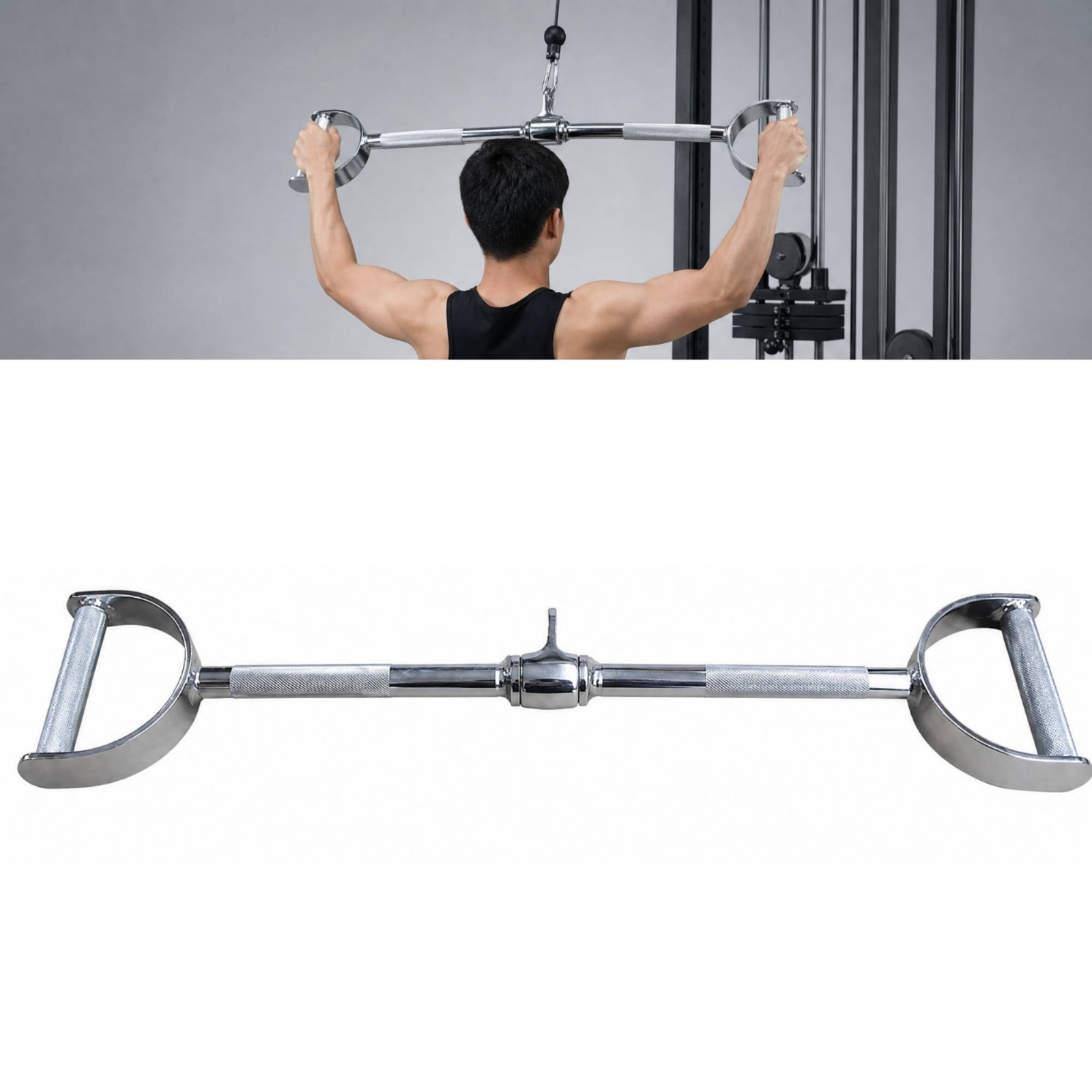 D-förmiger, breiter Kabelgriff – Lat Pulldown Cable Bewertung und Preis