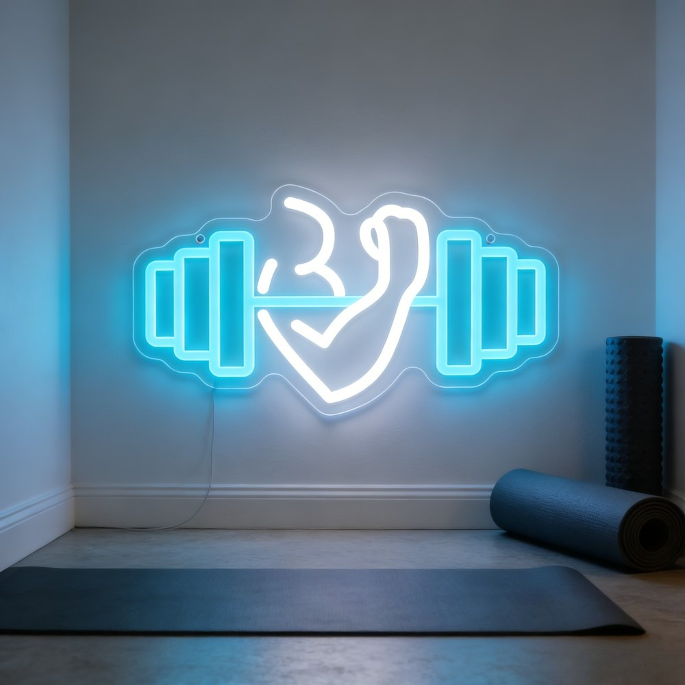 Bizeps-Hantel Neon-Schild LED- – Home Gym Neon Sign Bewertung und Preis
